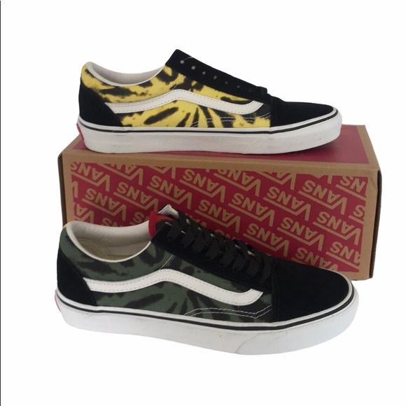 yellow tie dye vans